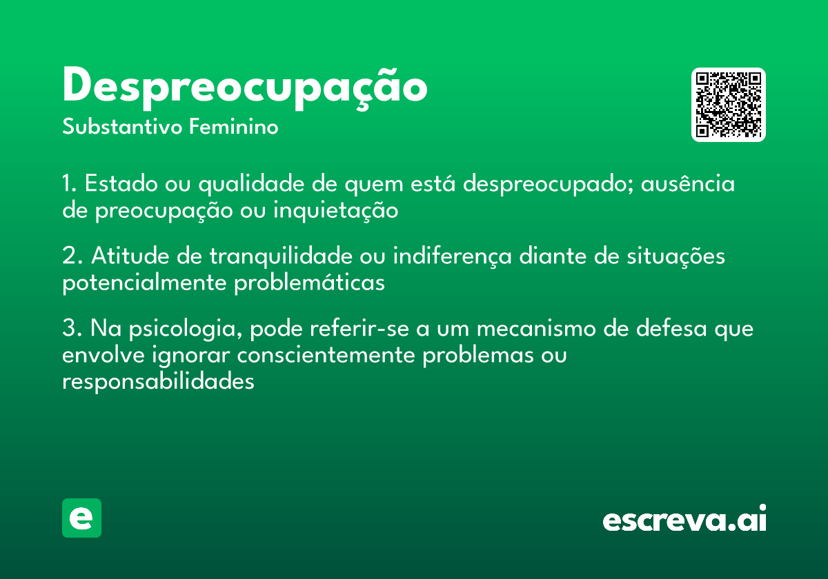 despreocupação