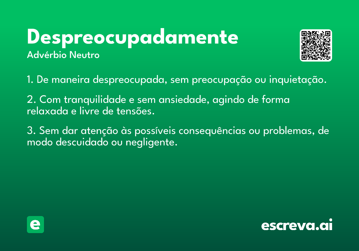 despreocupadamente