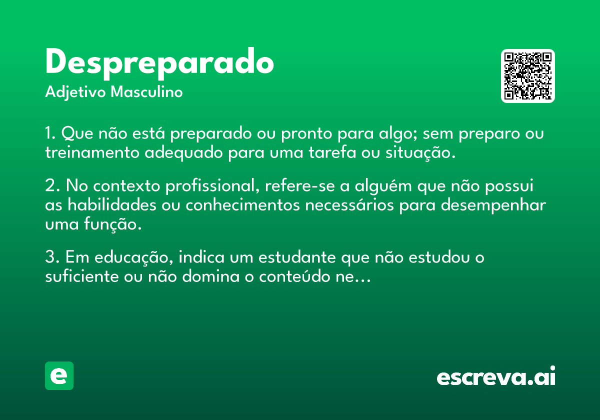 despreparado