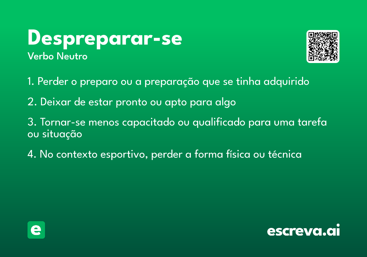 despreparar-se