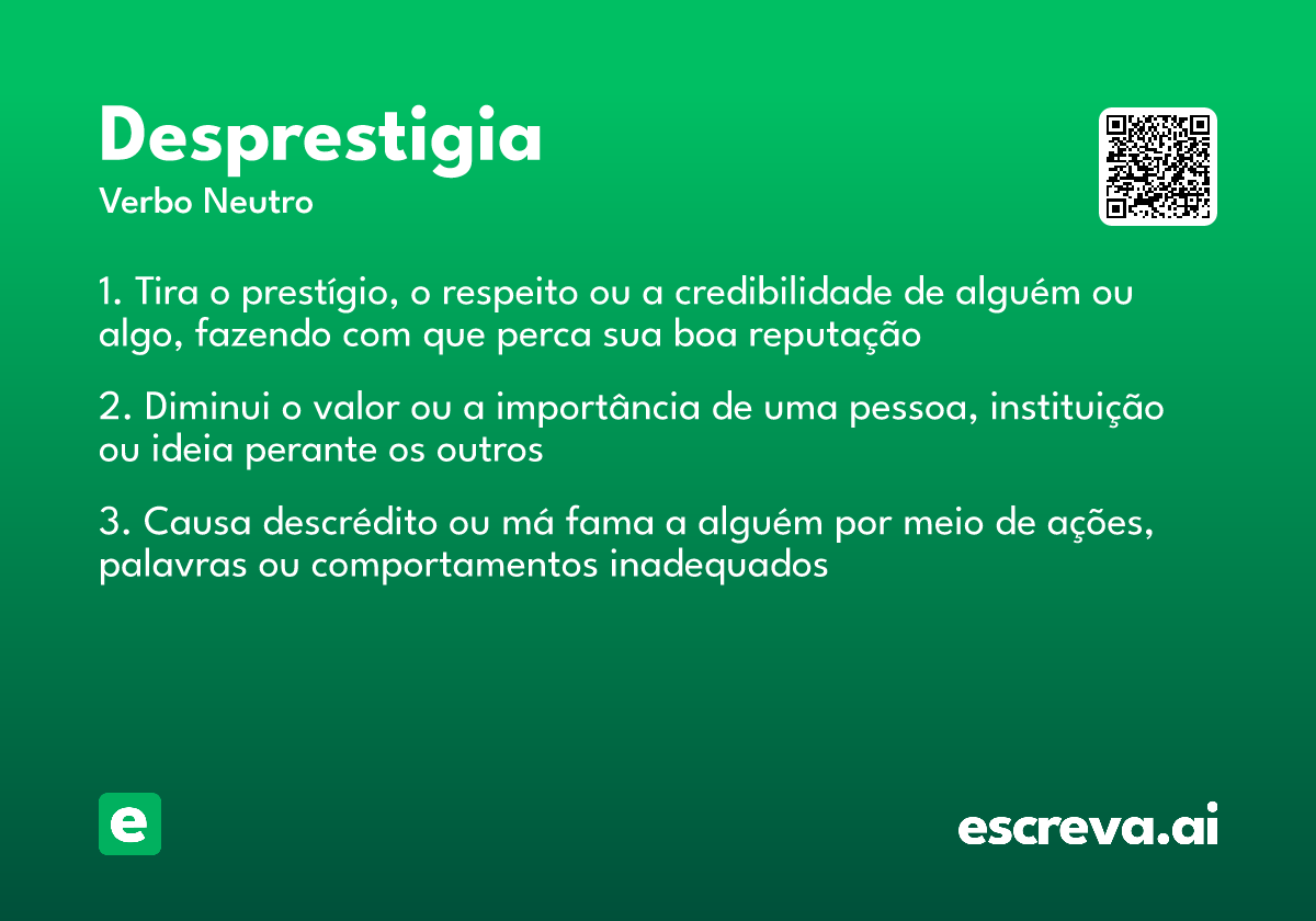 desprestigia