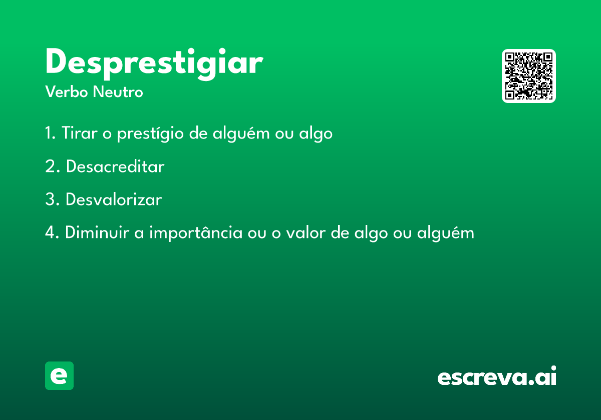 desprestigiar