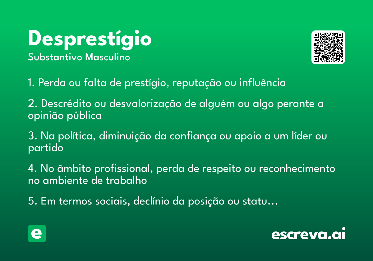 desprestígio