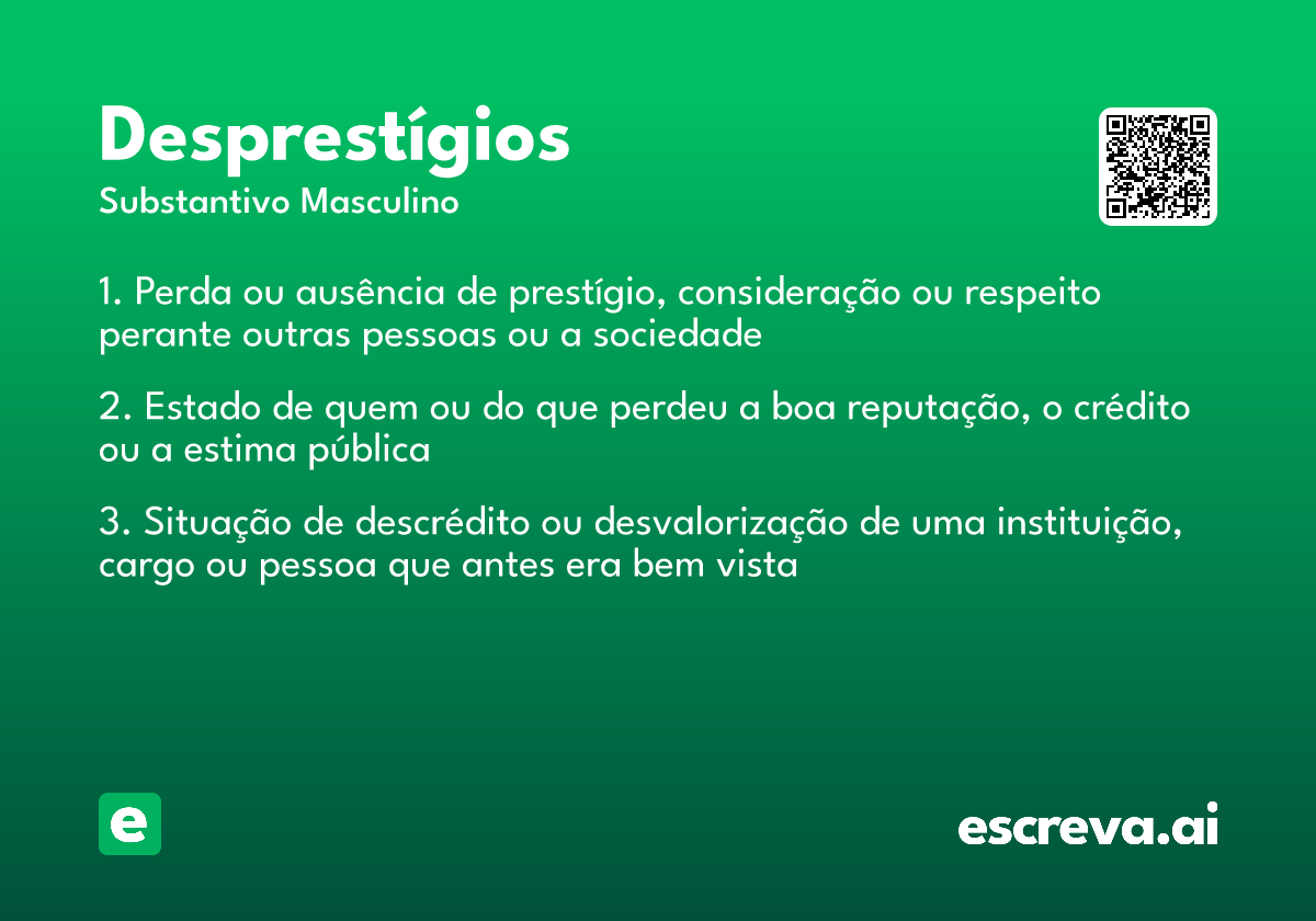 desprestígios