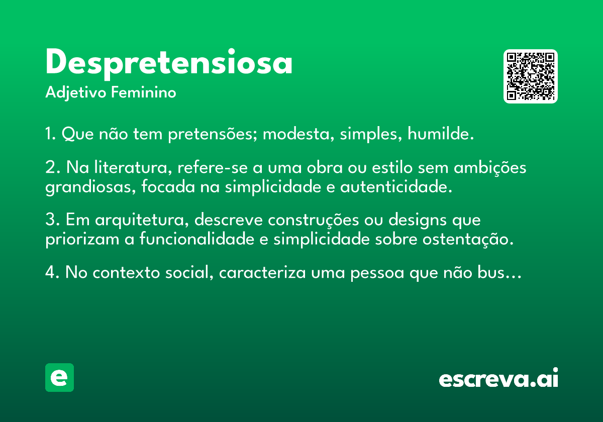 despretensiosa