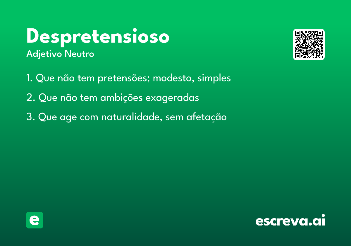 despretensioso