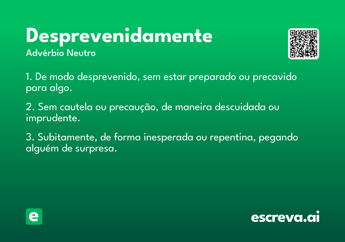 desprevenidamente