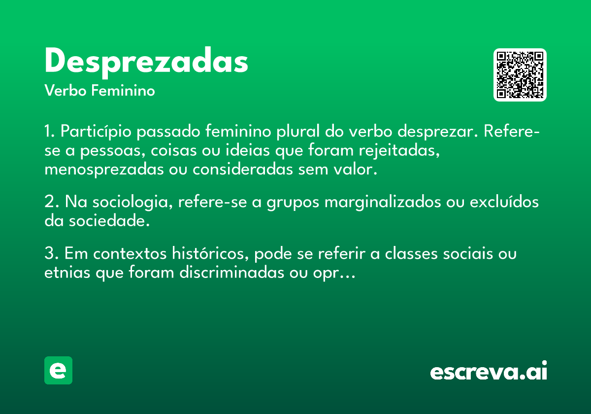 desprezadas