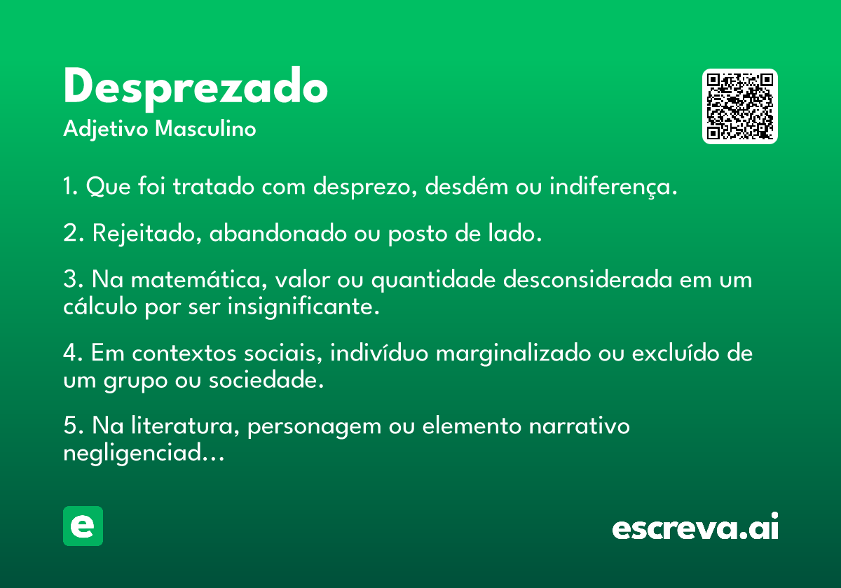 desprezado