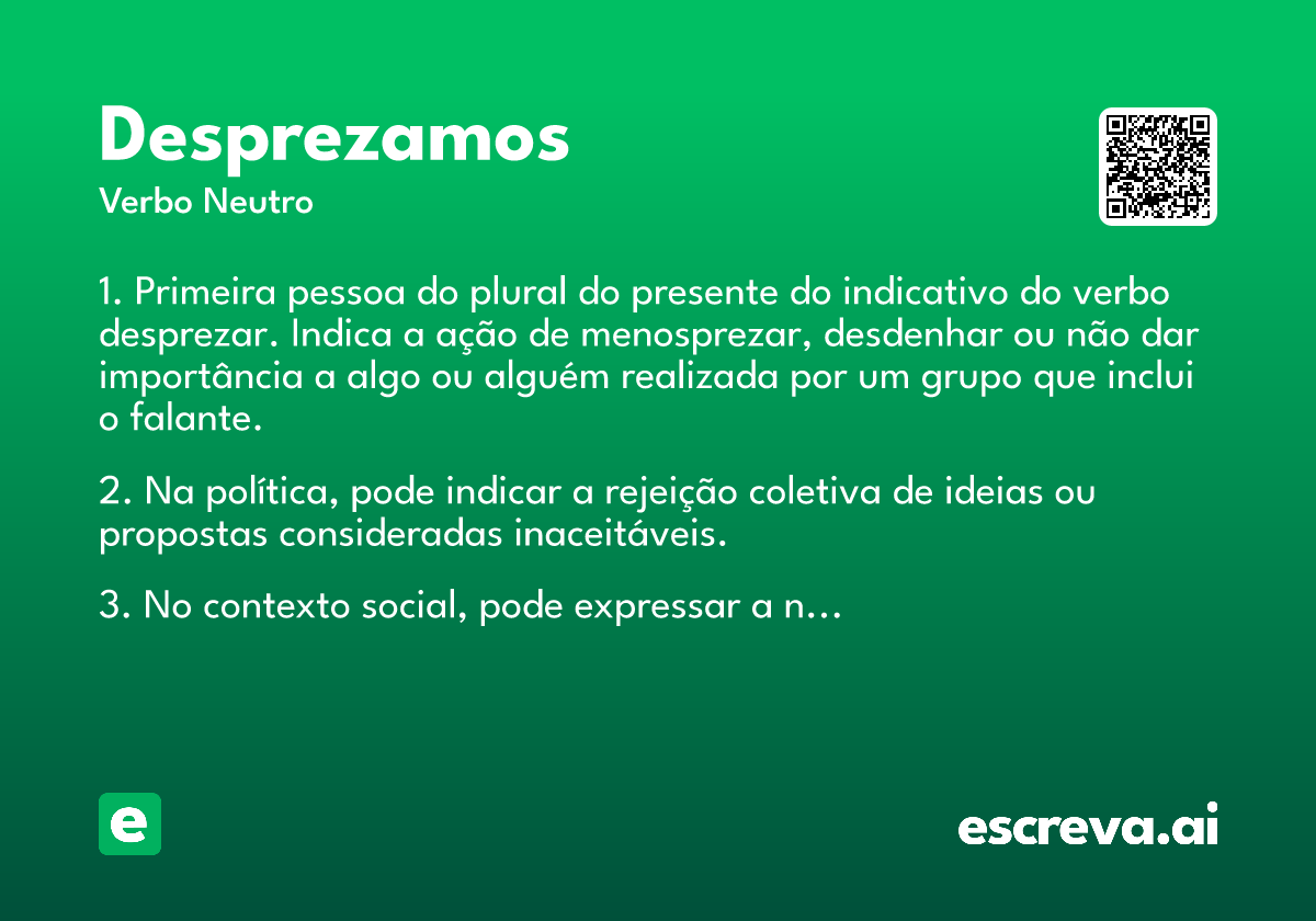 desprezamos