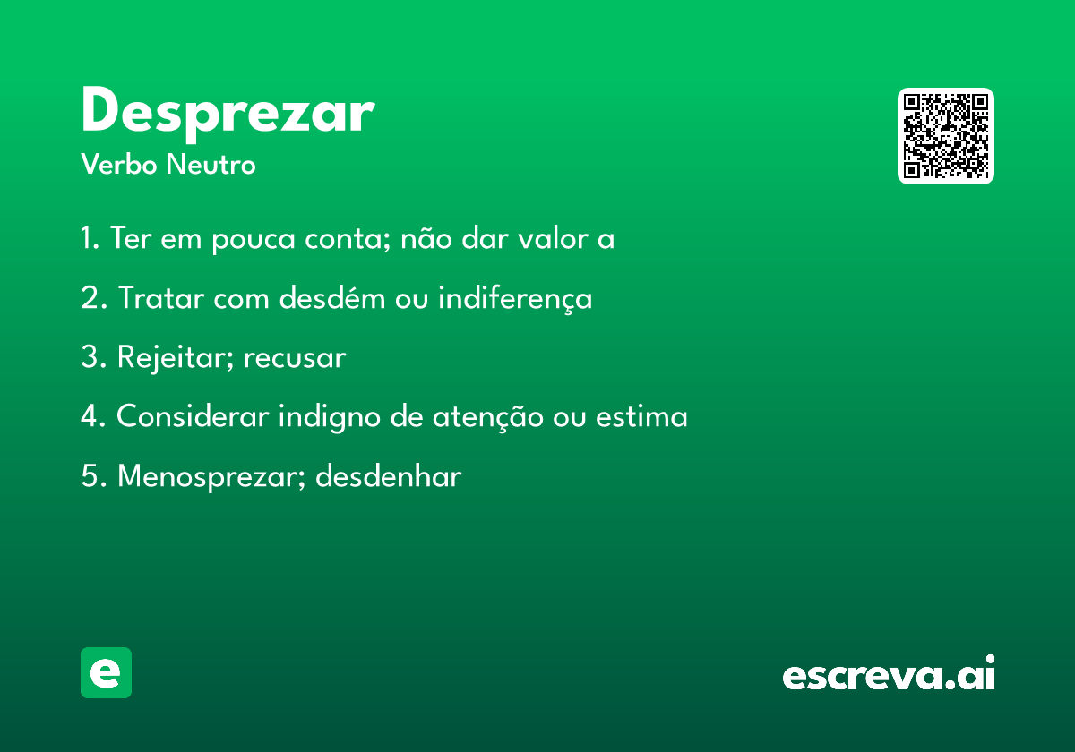 desprezar