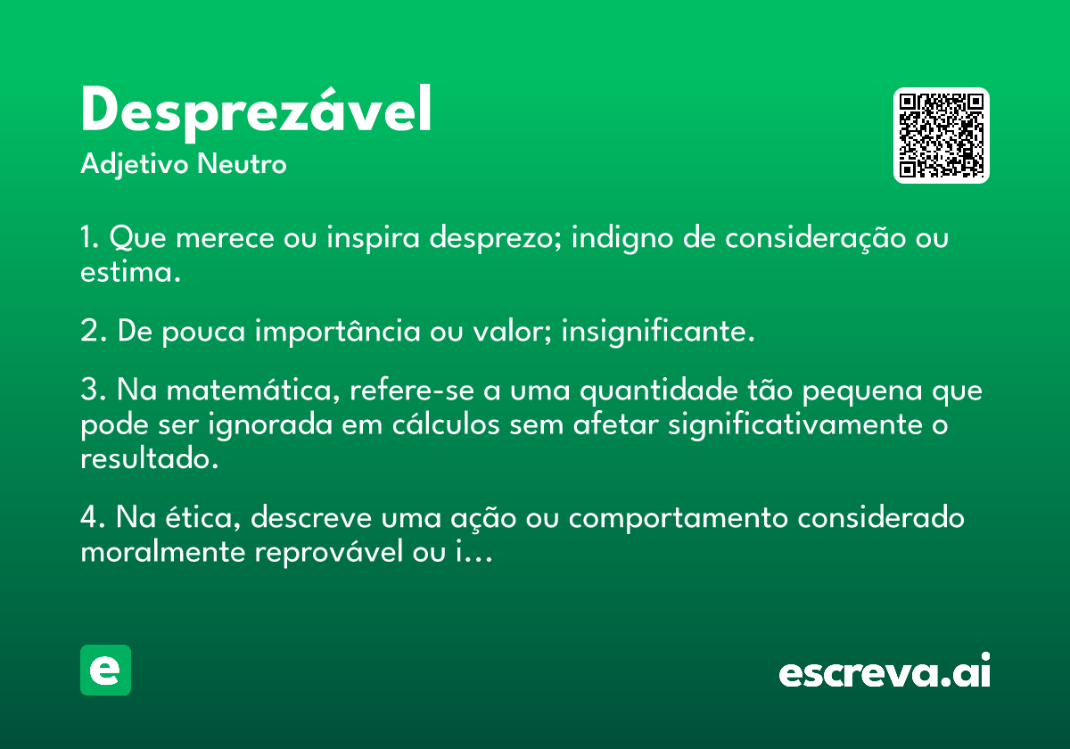 desprezável