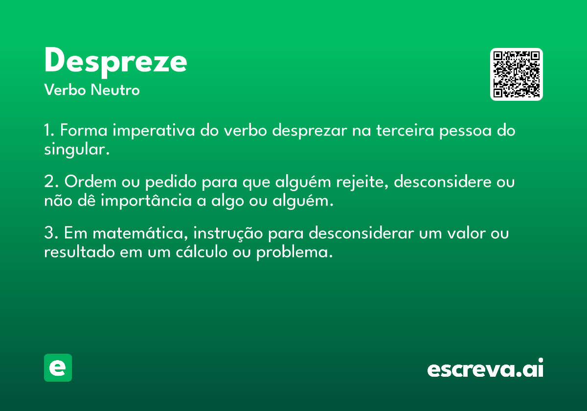despreze