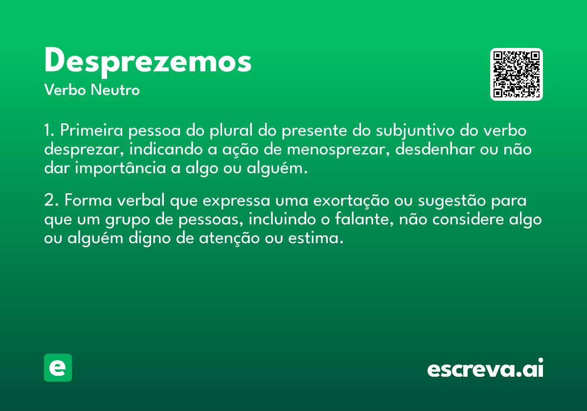 desprezemos