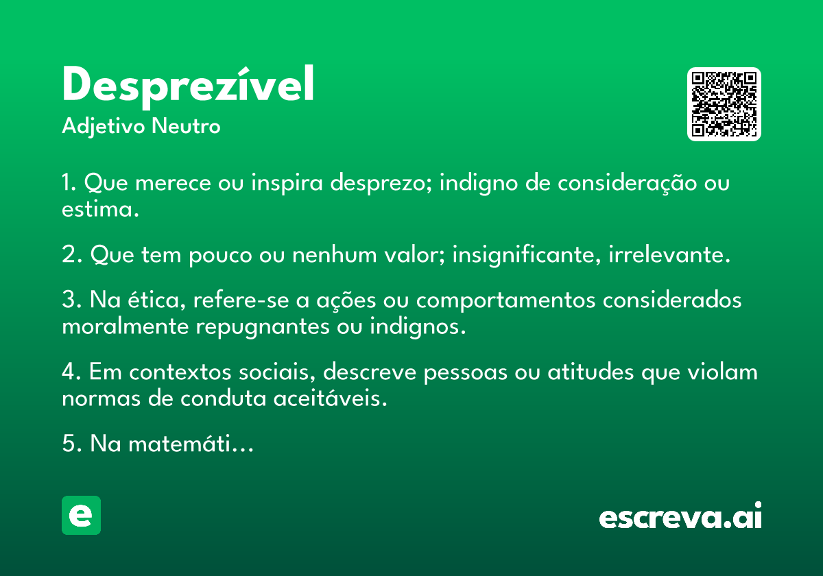 desprezível