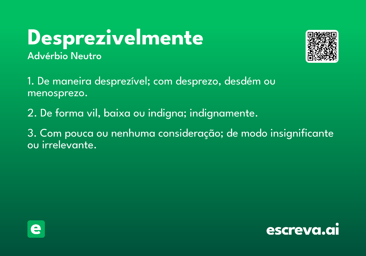 desprezivelmente