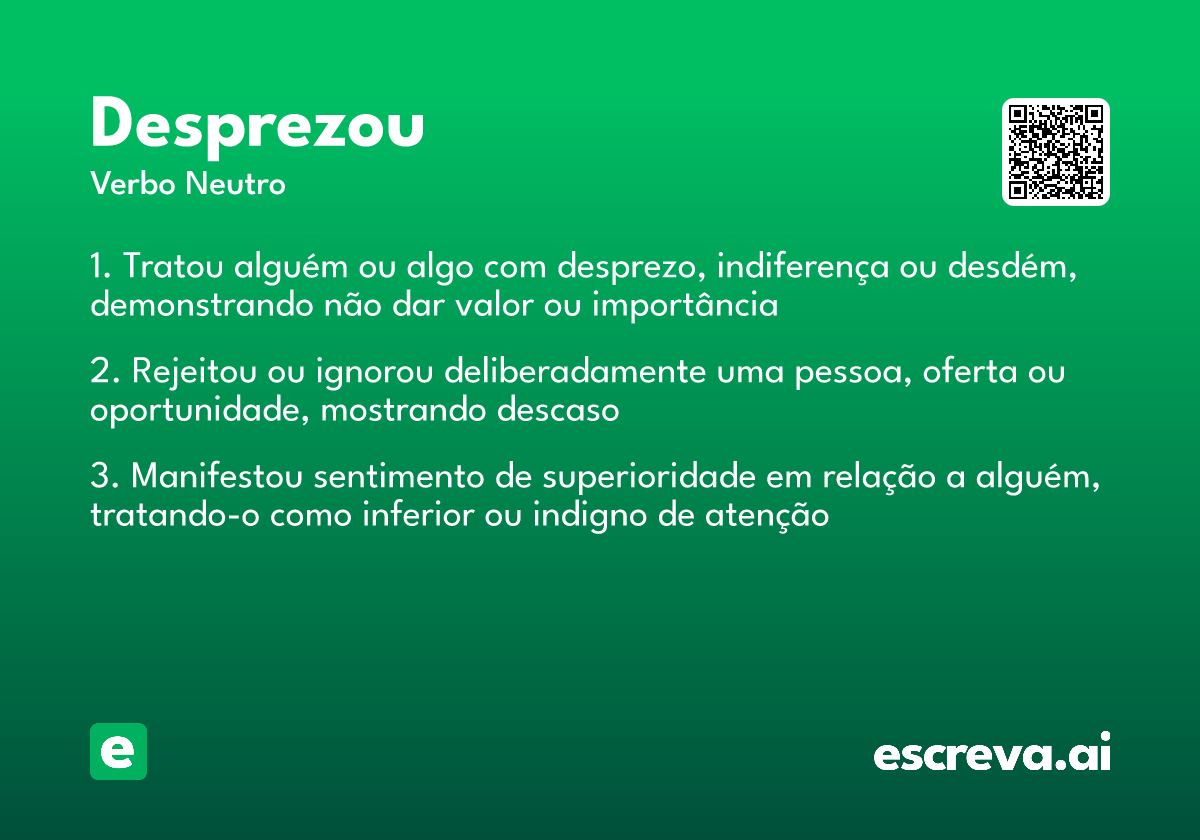 desprezou