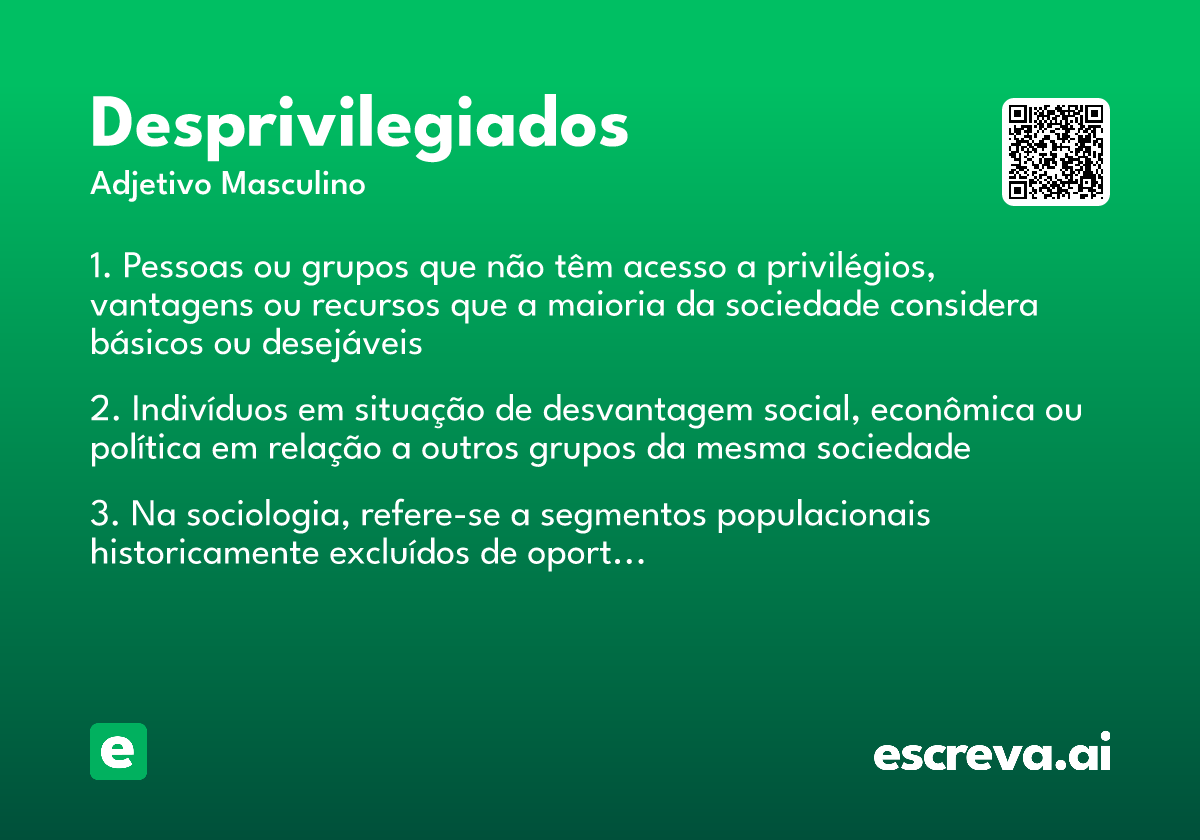 desprivilegiados