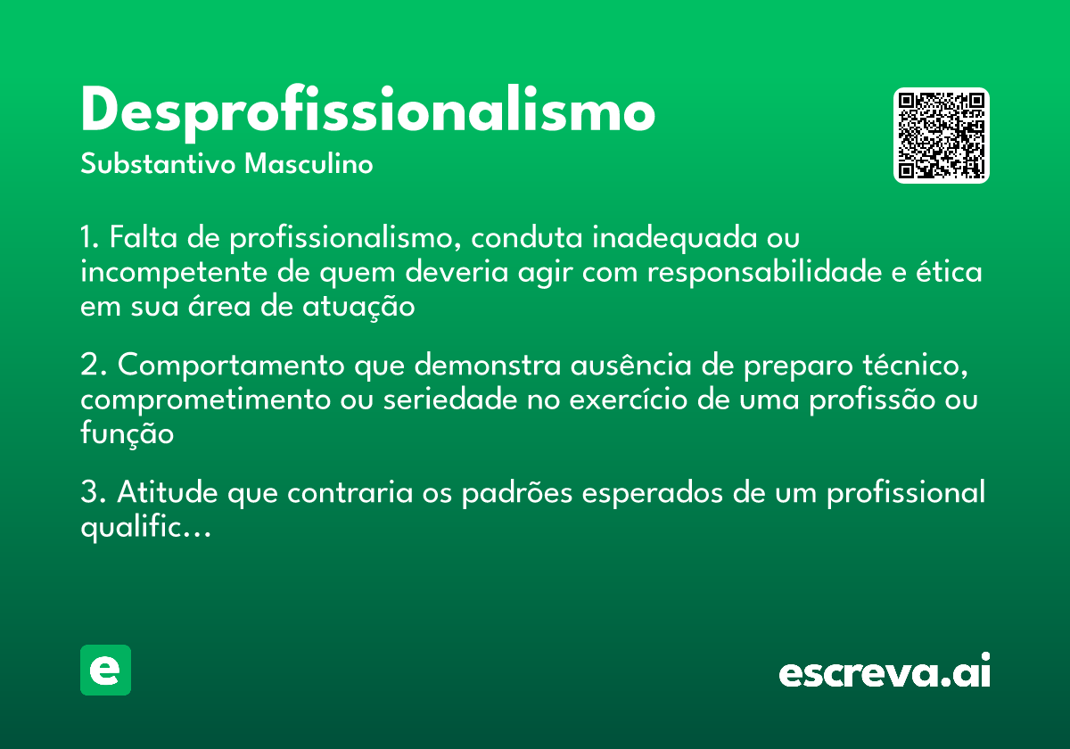 desprofissionalismo