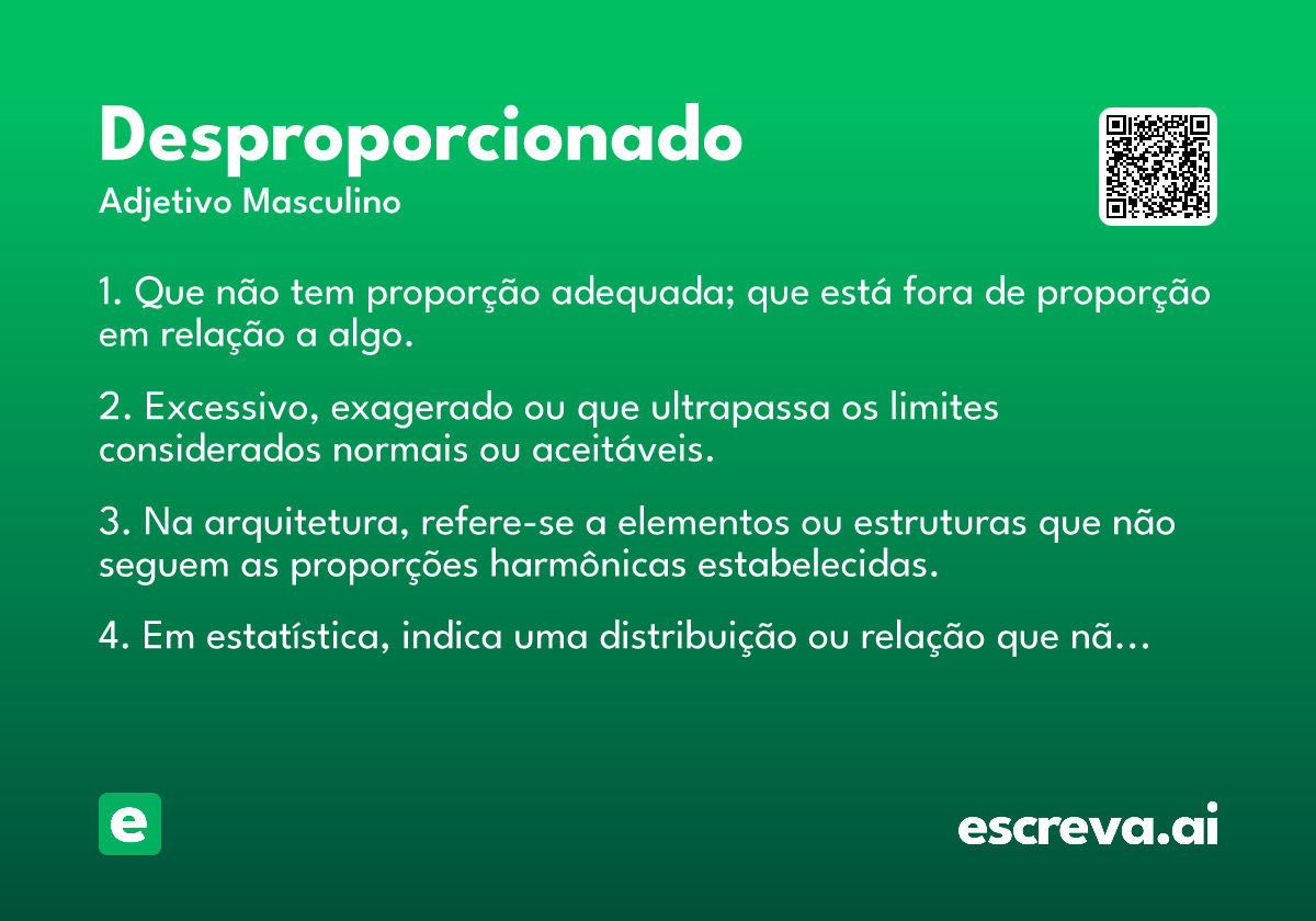 desproporcionado