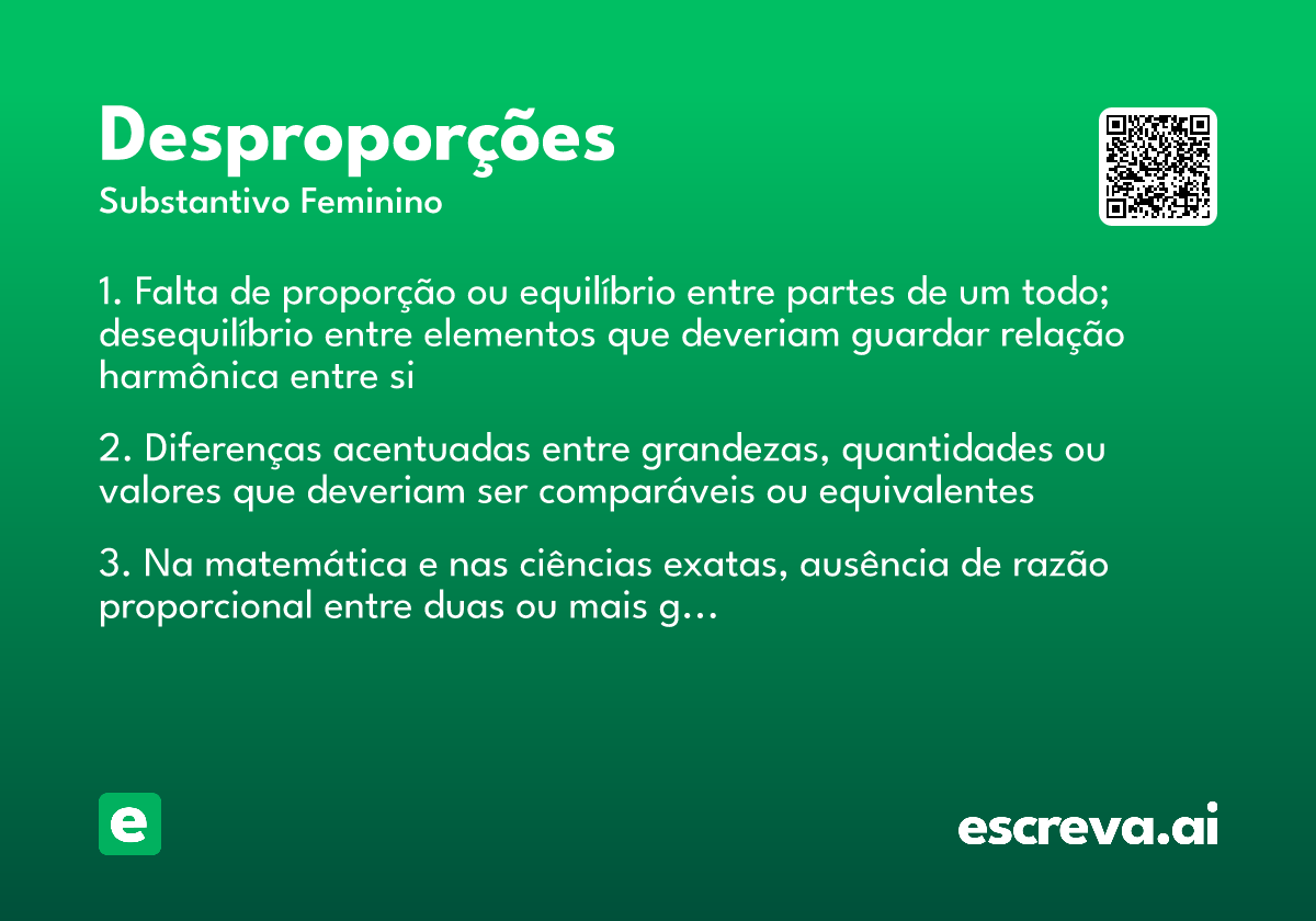 desproporções