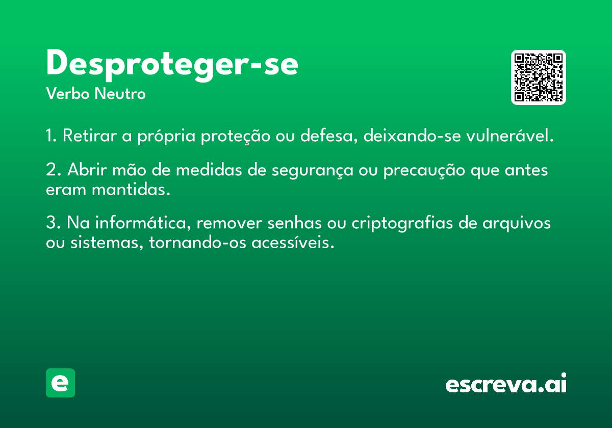 desproteger-se