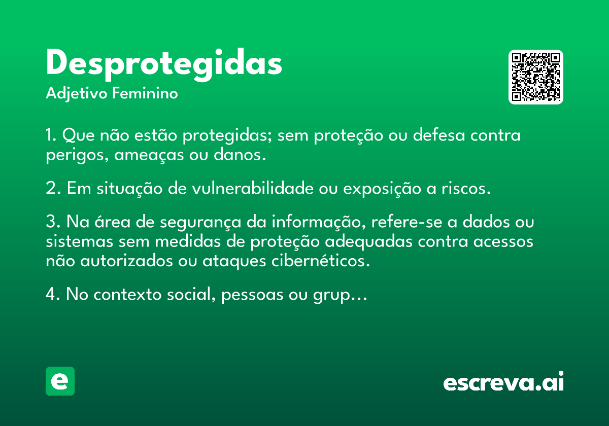 desprotegidas
