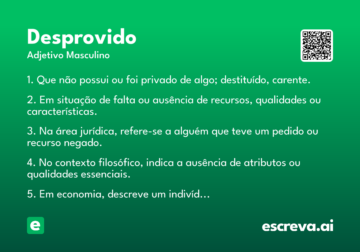 desprovido