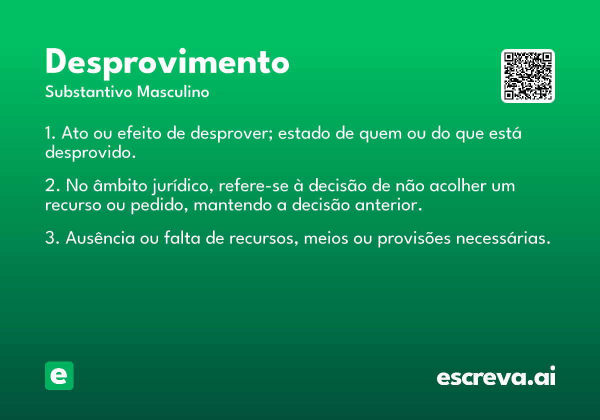 desprovimento