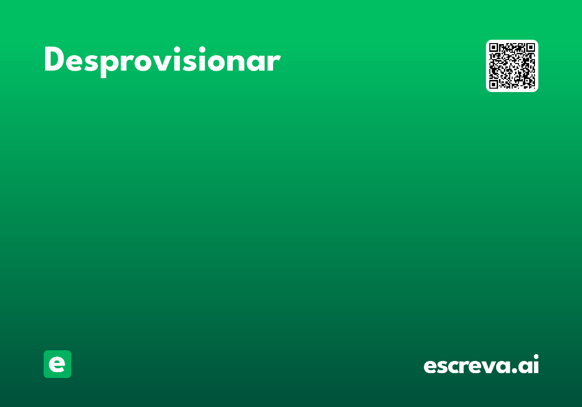 desprovisionar