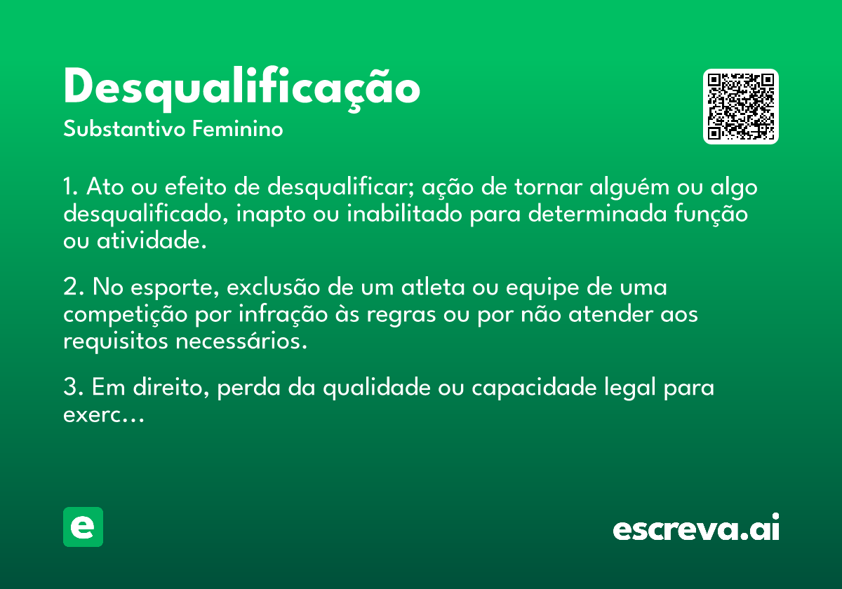 desqualificação