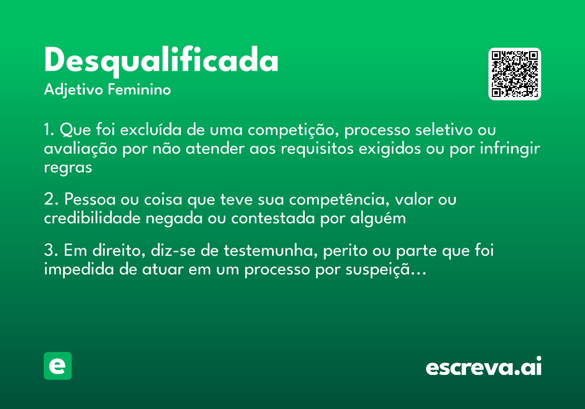 desqualificada