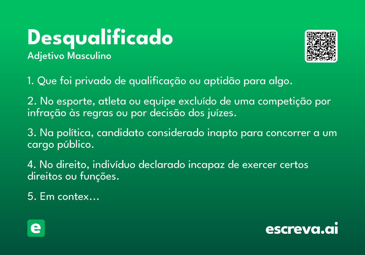desqualificado