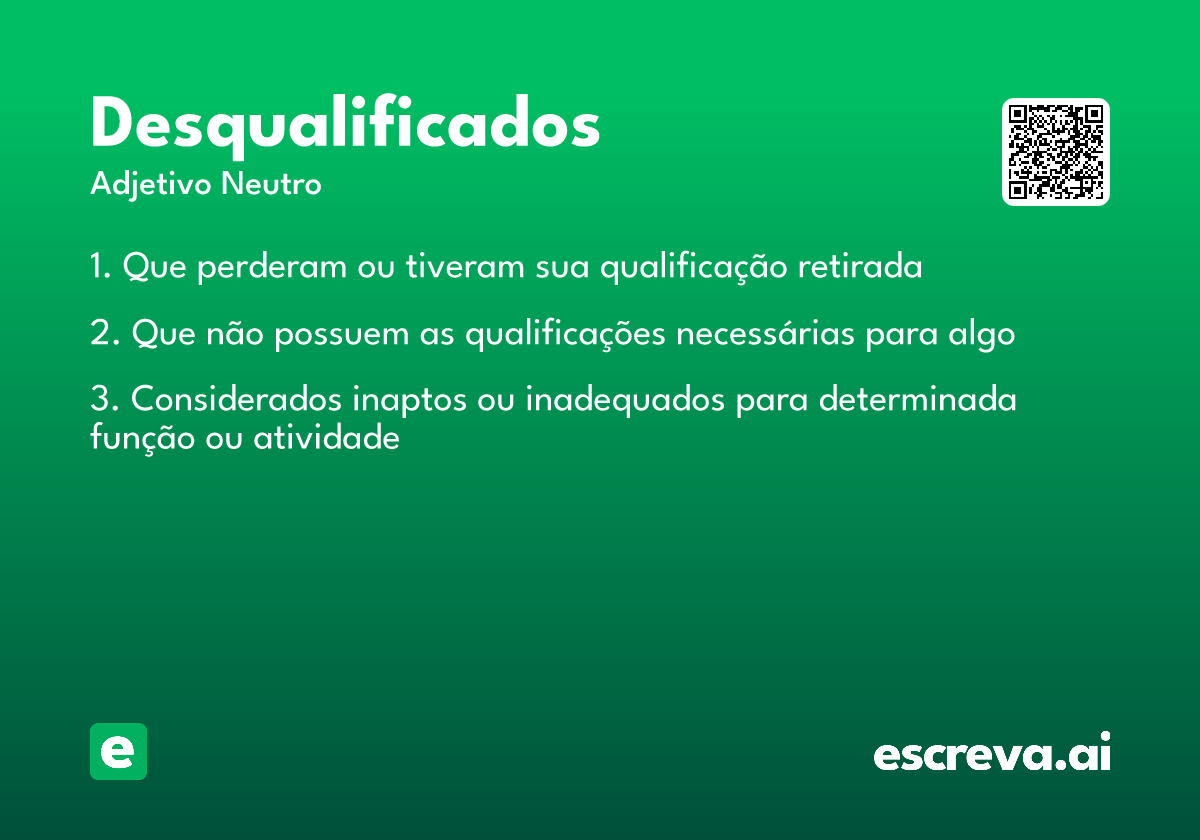desqualificados