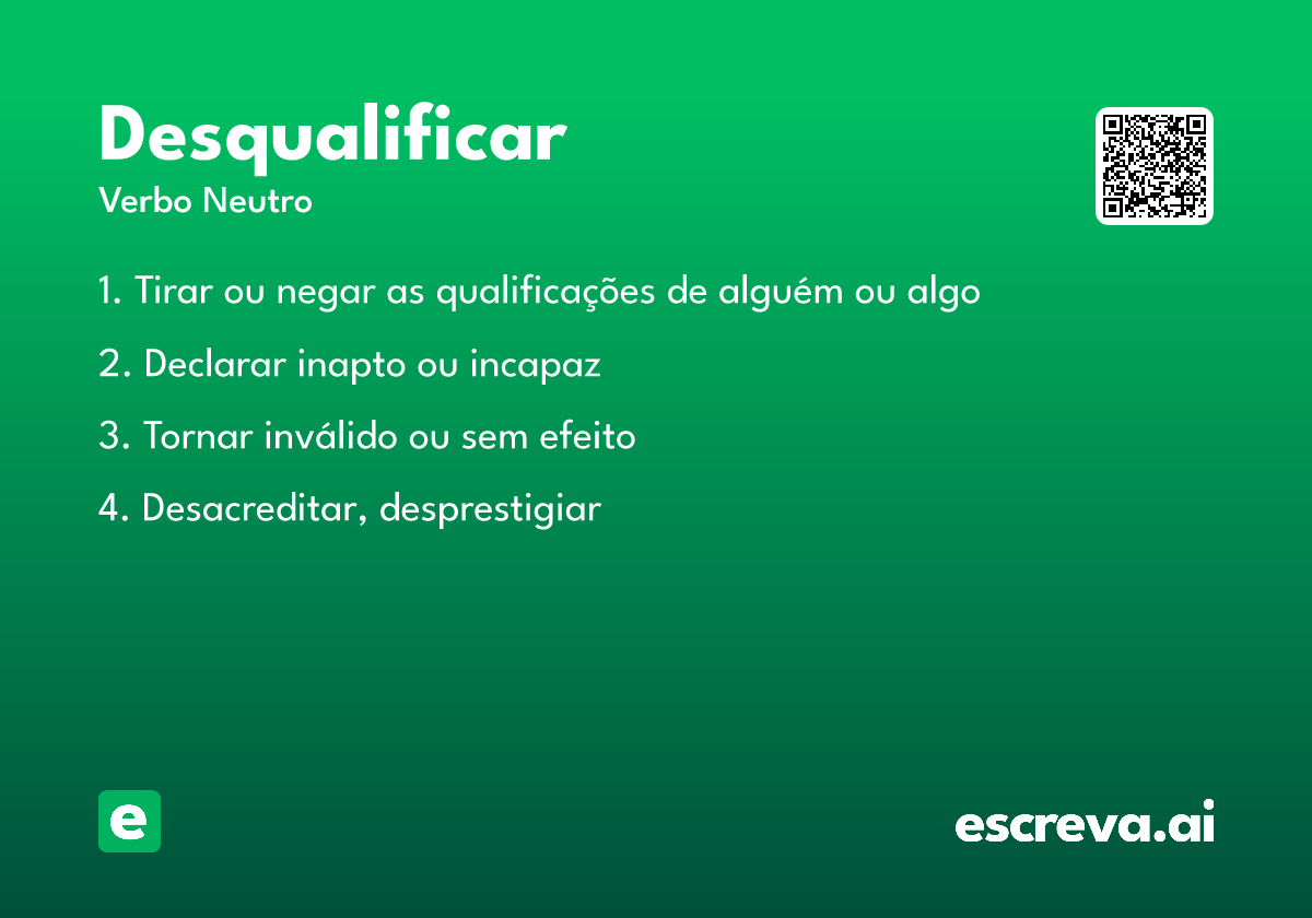 desqualificar