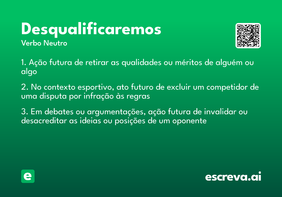 desqualificaremos