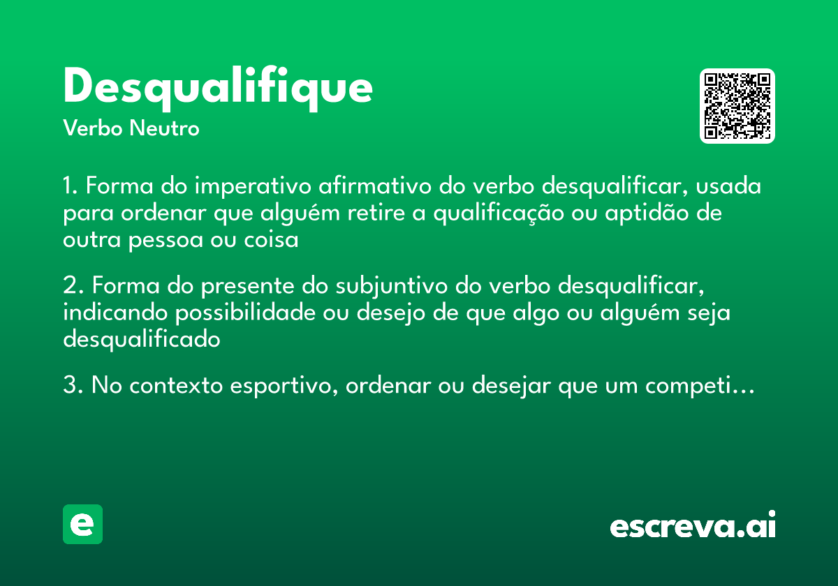desqualifique