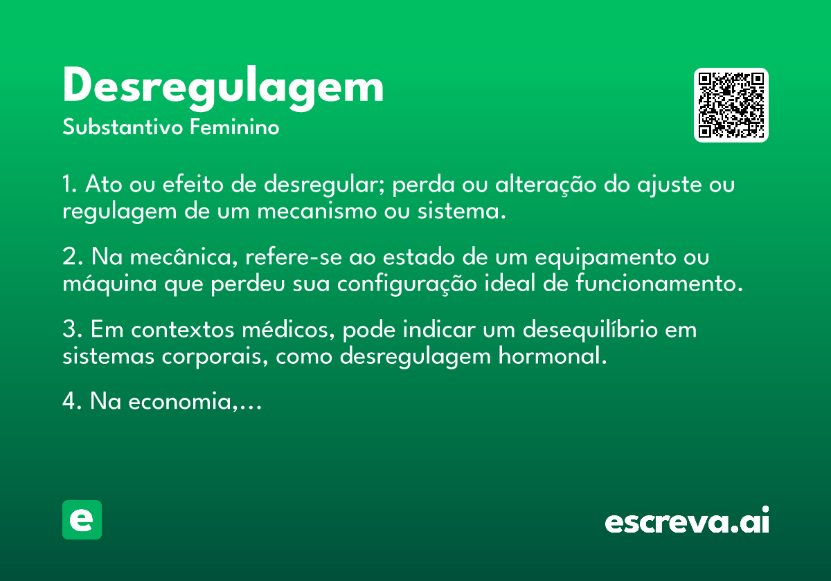 desregulagem