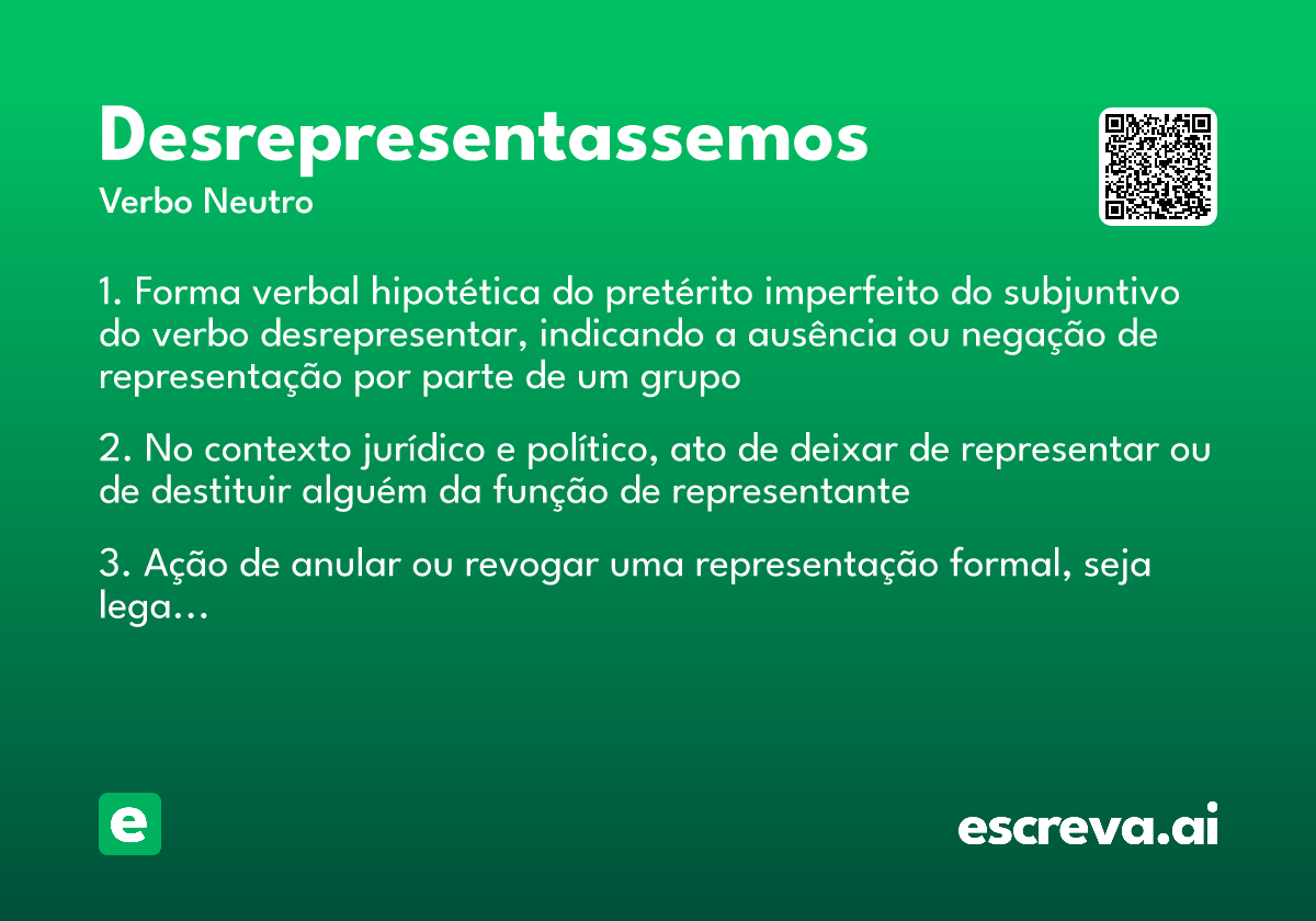desrepresentassemos