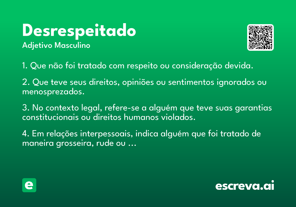 desrespeitado