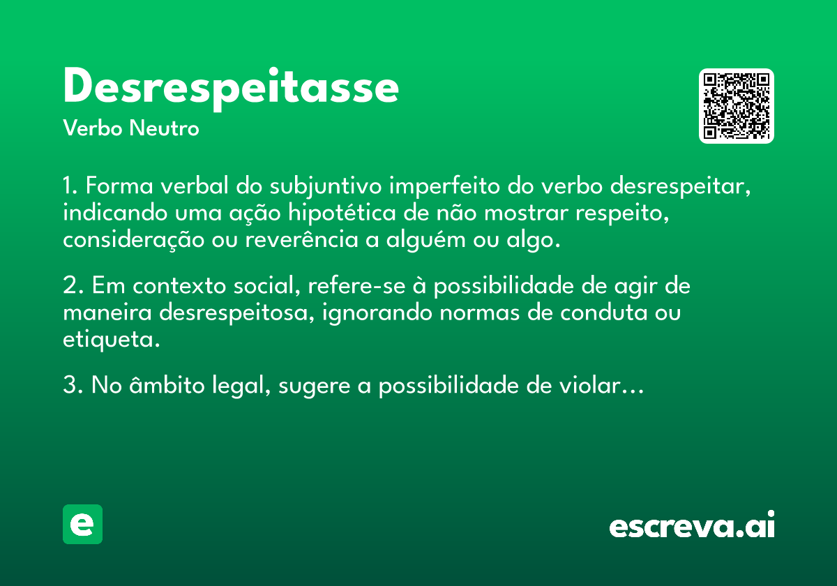 desrespeitasse