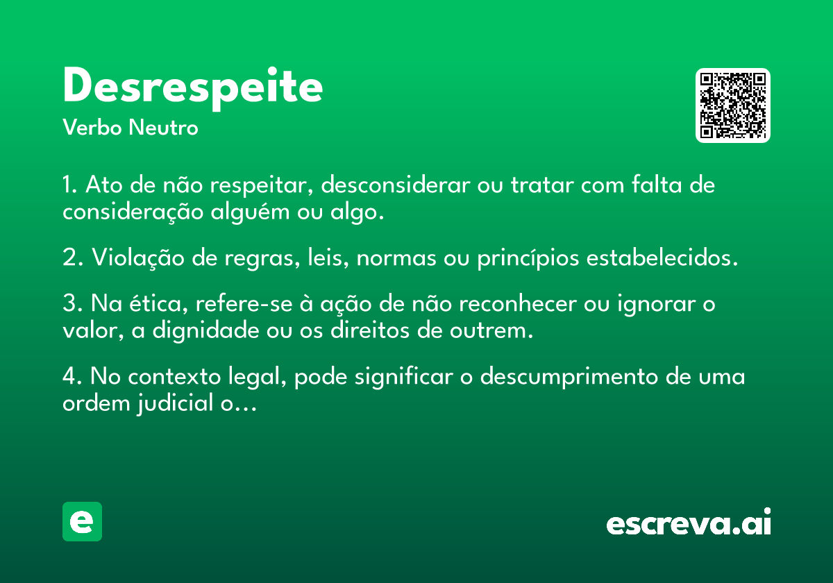 desrespeite