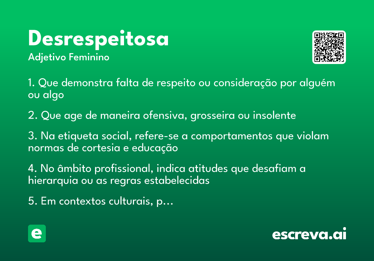 desrespeitosa