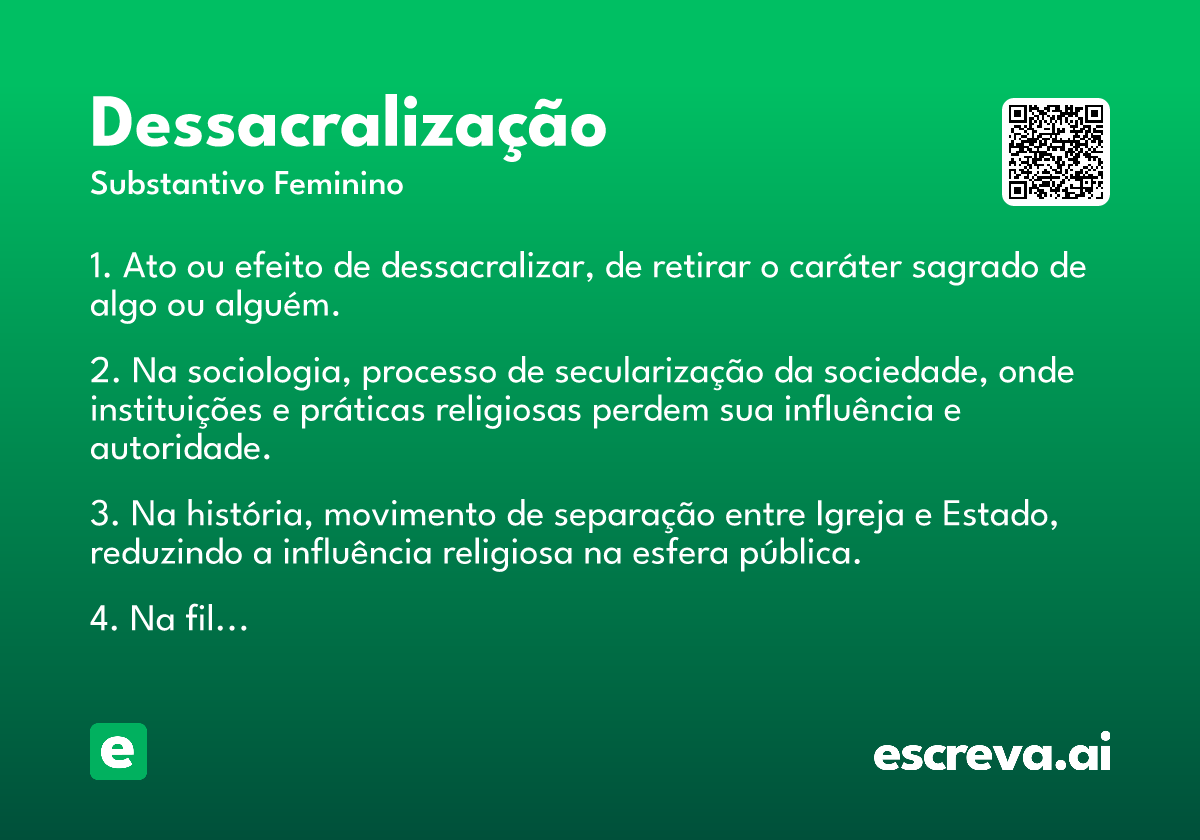 dessacralização