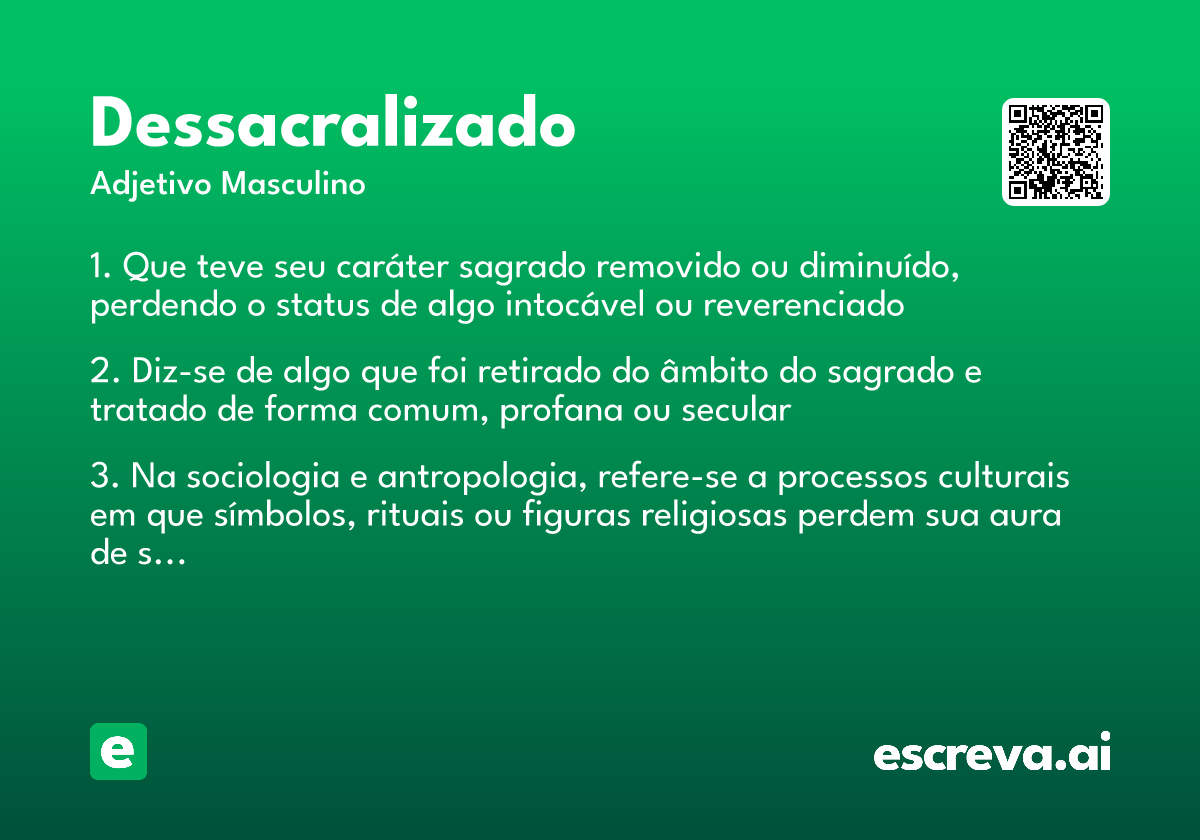 dessacralizado