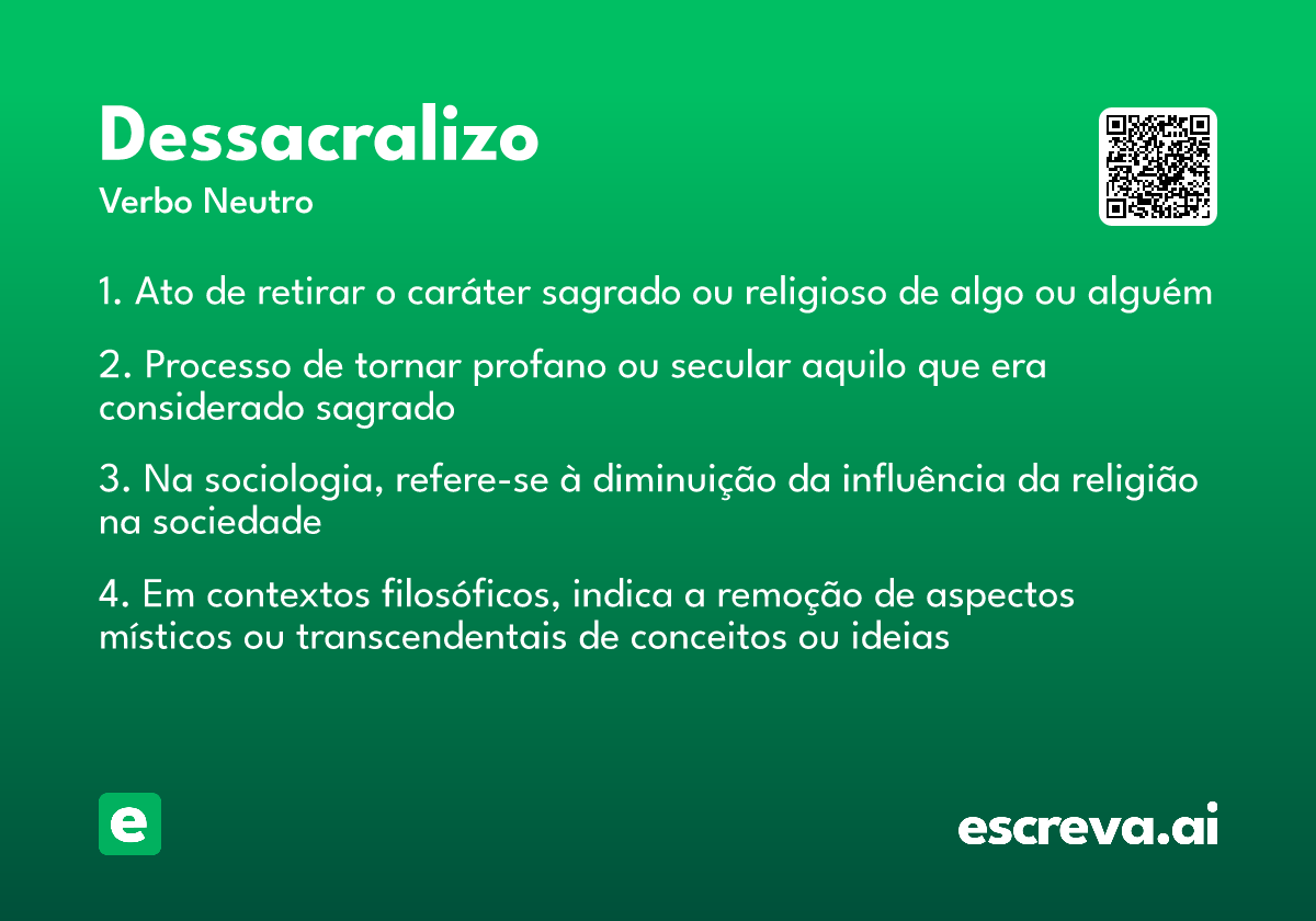 dessacralizo