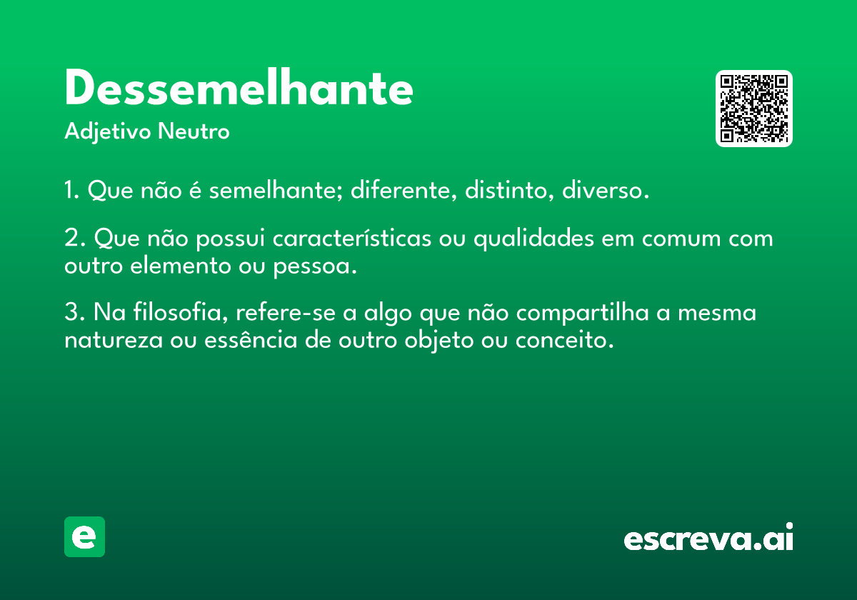 dessemelhante