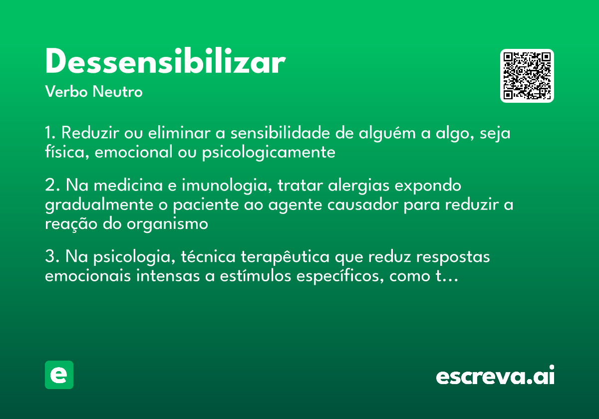 dessensibilizar