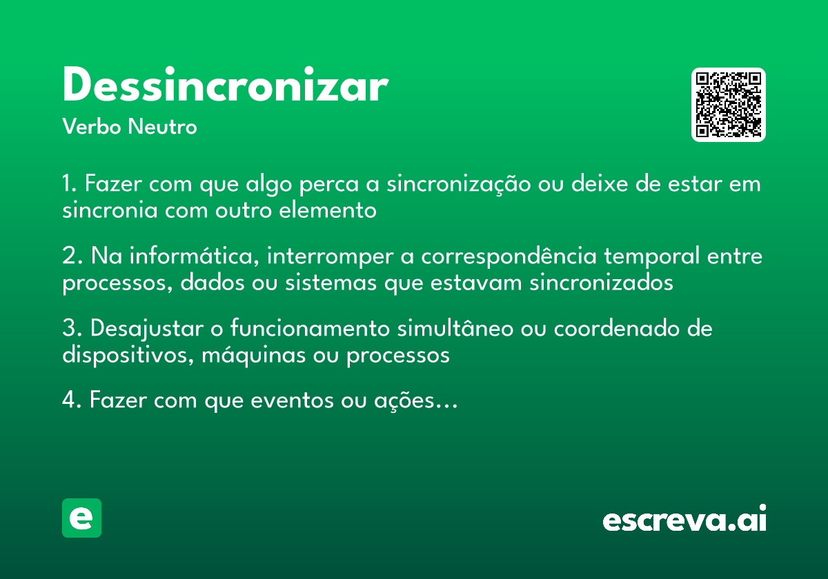 dessincronizar