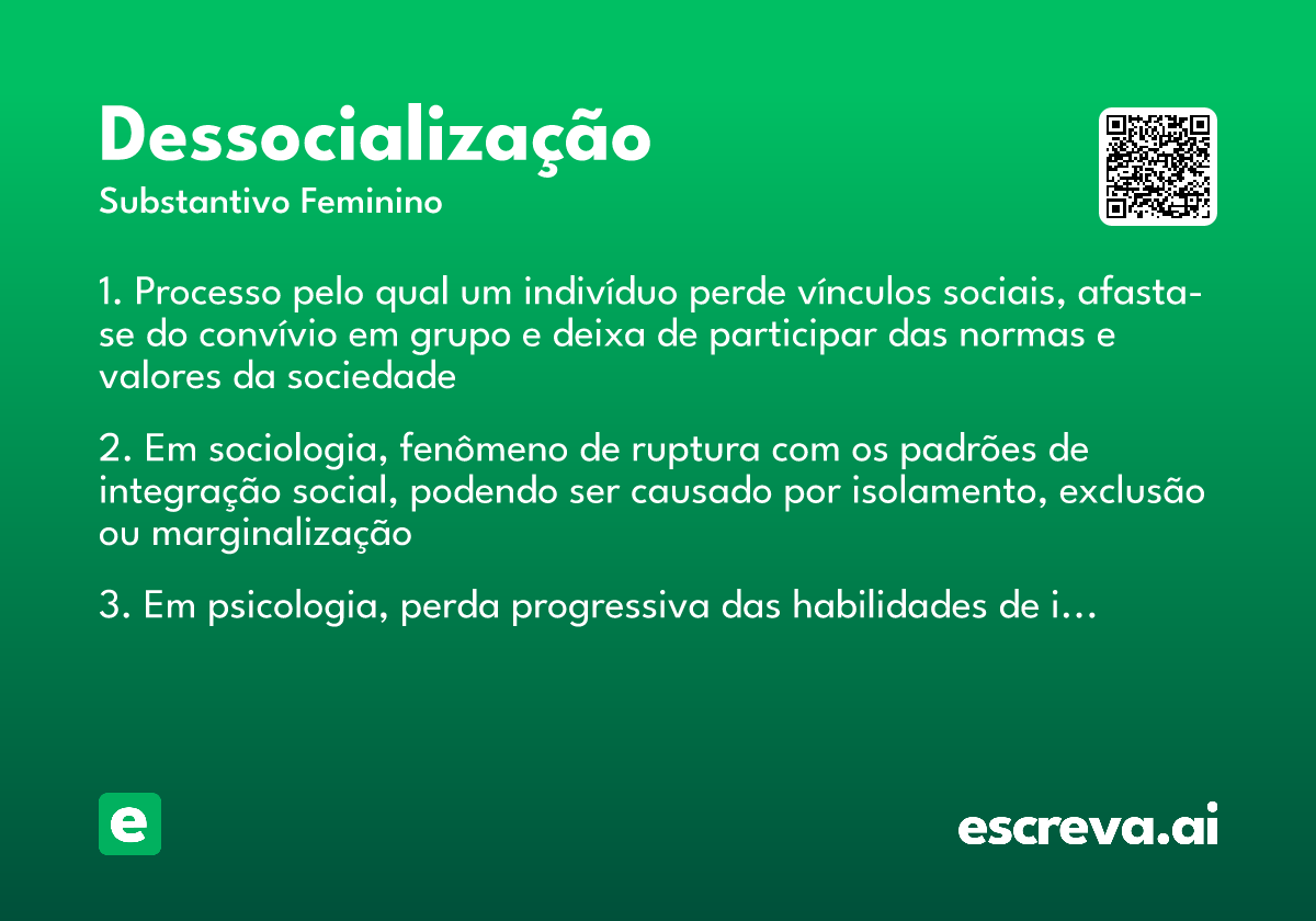 dessocialização